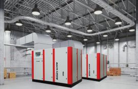 螺桿空壓機(jī)組高效的電機(jī)，使用壽命同比長10年[廣西意朗]